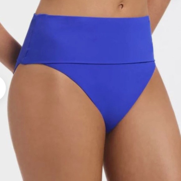 JETS Rib Fold Down Blue Bikini - Picture 2 of 7